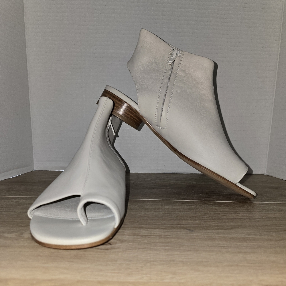 Vince Maro San Remo Lux Leather Sandals Off White Size 8M - Picture 2 of 10